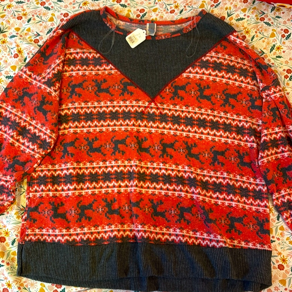 Reindeer Christmas Boutique Sweater Size 2X
